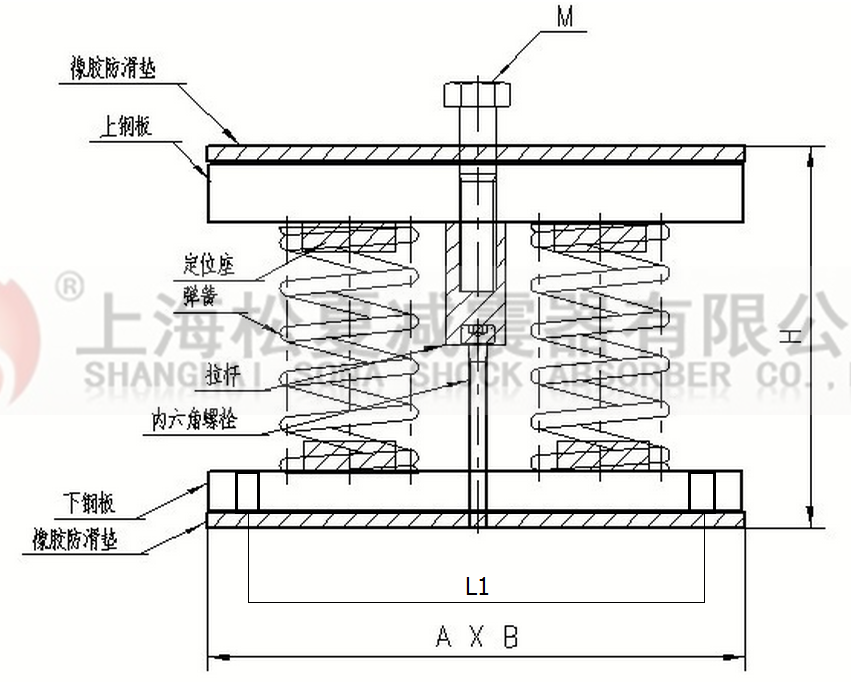 JS型組合式彈簧減震器結構圖